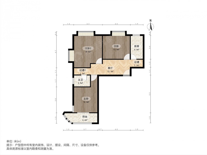 天合雅园3室1厅户型图