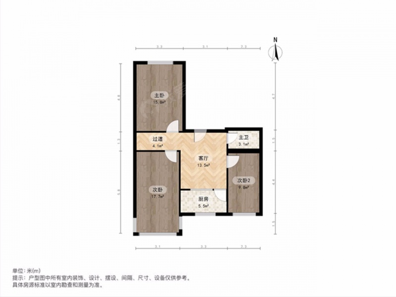 南京我爱我家幕府山庄南北户型三房采光全明精装看房方便第11张图