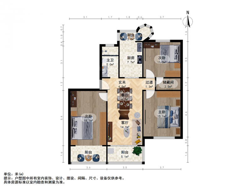 整租·大宁·久乐苑·3室租房