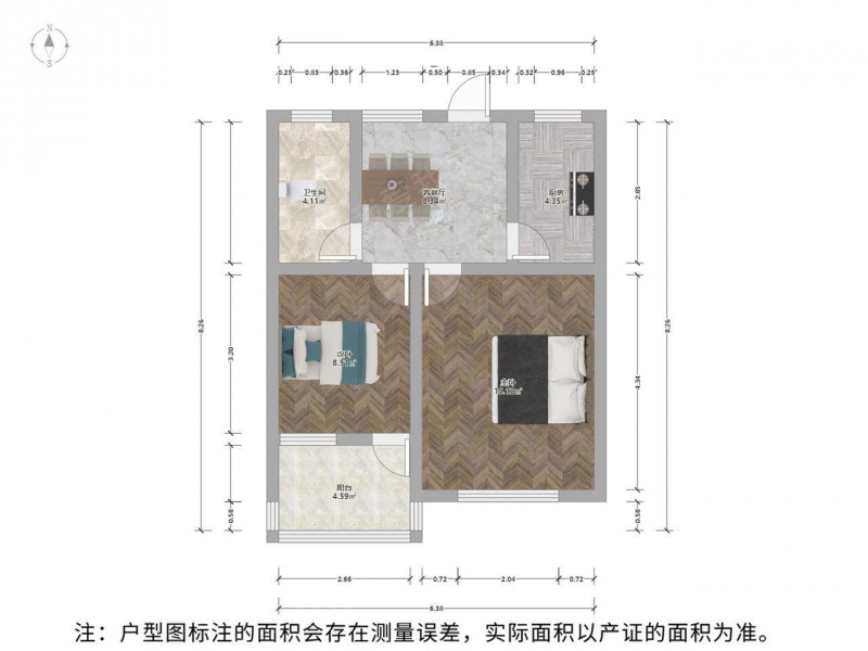 苏州我爱我家三香路449号二室一厅，两房朝南，出行方便配套齐全第10张图