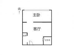 南京我爱我家九龙湖 · 金轮星光名座 · 1室 · 1厅，高层顶楼有露台