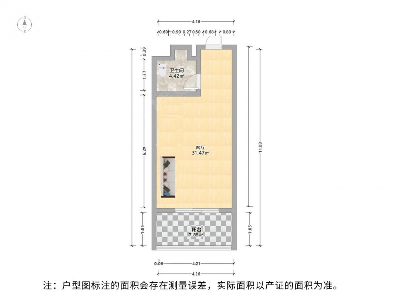 苏州我爱我家独墅湖西 双银国际公寓 民用水电 有燃气 可办公可自住第8张图