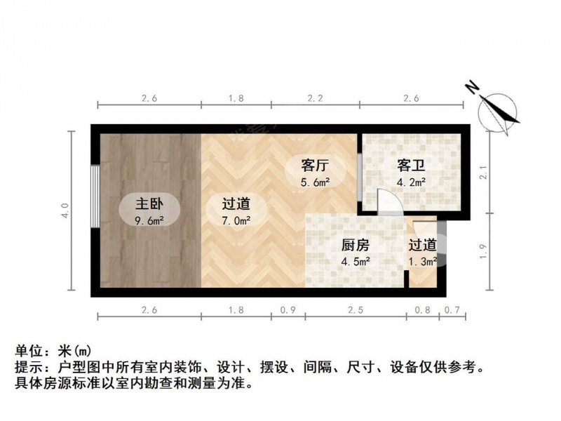 南京我爱我家明发滨江 · 明发滨江新城二期280-282幢 · 1室 · 1厅第7张图