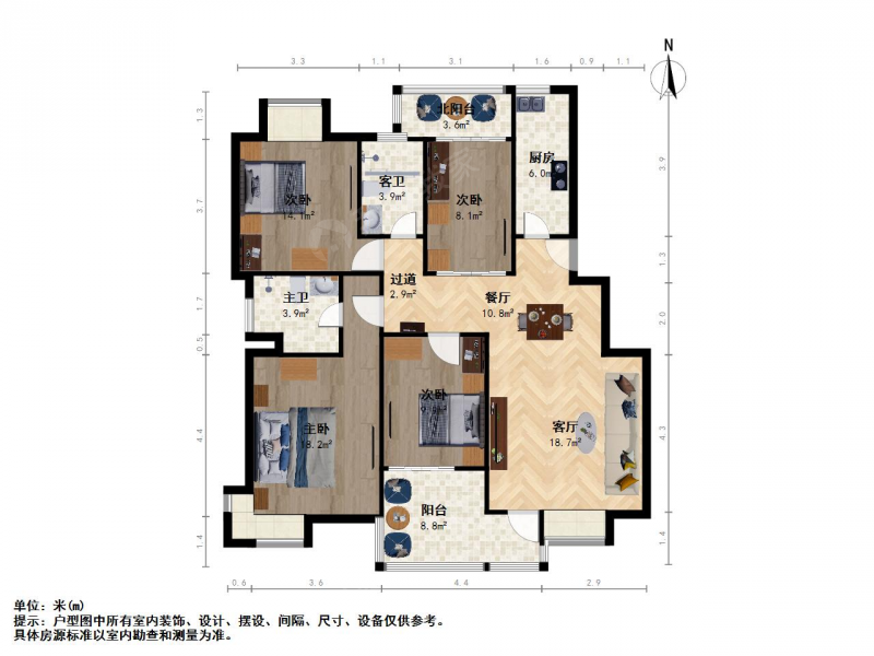 南京我爱我家南湖公园旁 长虹路水西门大街 全明 装修好第16张图