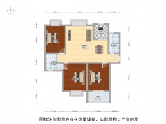 苏州我爱我家园区娄葑 · 群星苑一区 · 3室 · 2厅，户型方正全明