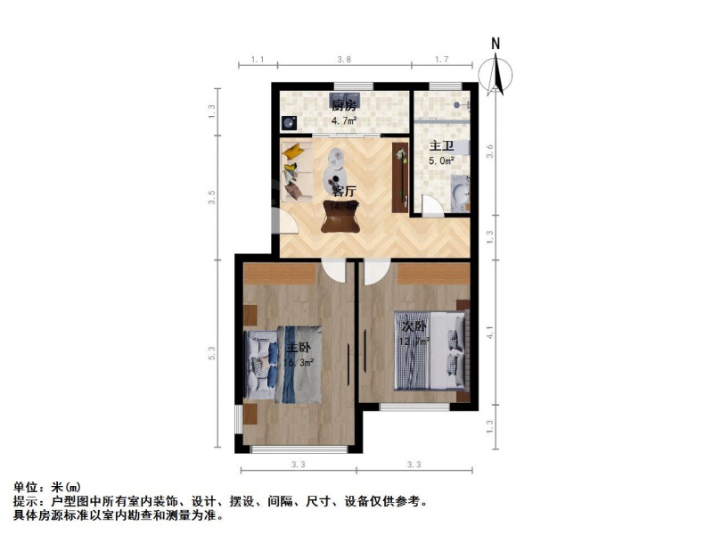 彭浦 · 幸福第二公寓 · 2室 · 1厅