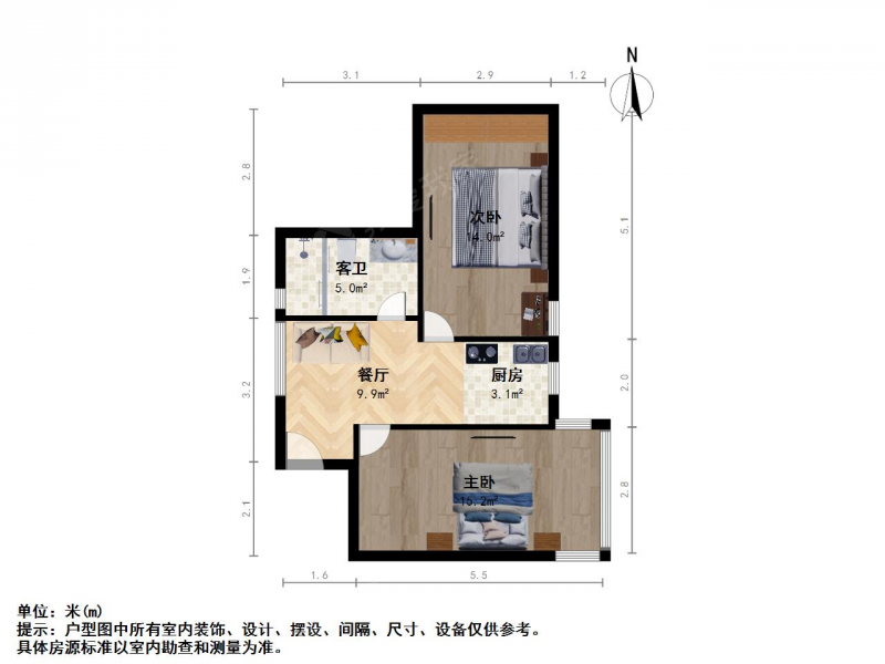 南京我爱我家月牙湖 · 富康新村 · 2室 · 1厅第9张图