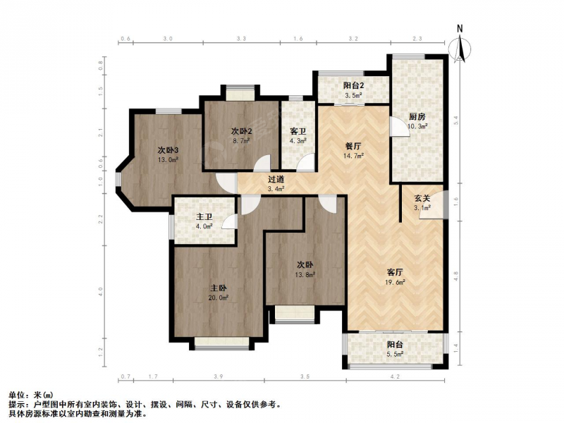 南京我爱我家金马郦城 四开间朝南边户 采光充足视野开阔第16张图