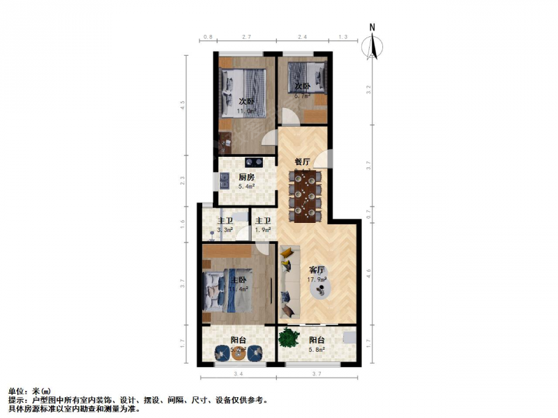临湖·金辉正荣花漫四季·3室·2厅二手房