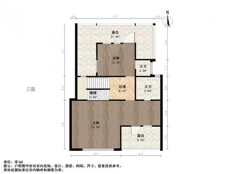 苏州我爱我家吴江人民广场站，三层上叠，全新毛坯，奥林清华御园，送车库第23张图