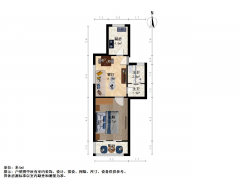 南京我爱我家春江新城韩府坊 精装修单室套 南北通透边户户型 采光好