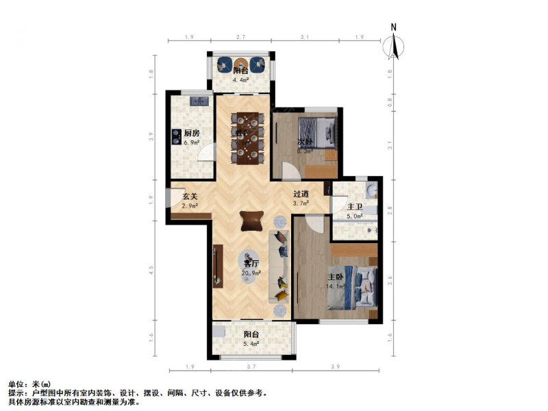 苏州我爱我家湖东奥体西附全天采光，澳韵实惠的价格，澳韵花园二室二厅第11张图