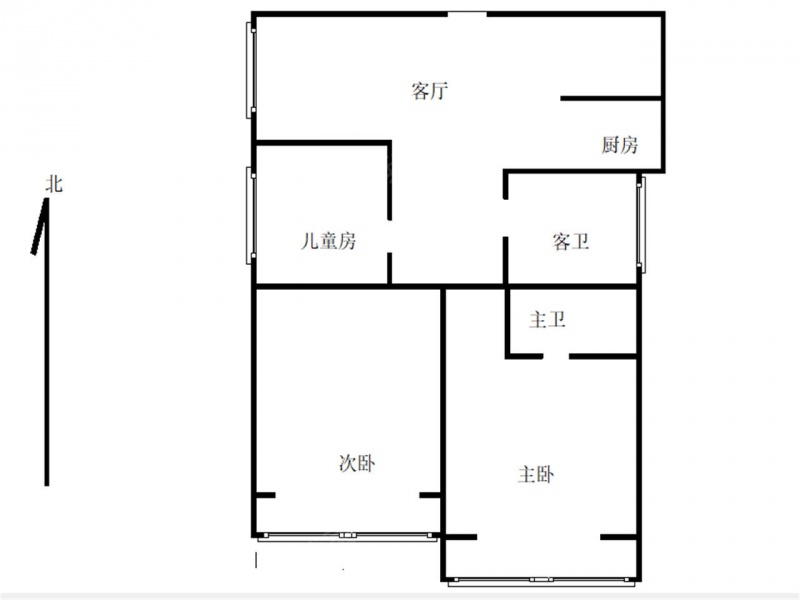 南京我爱我家新街口东方名苑高楼层采光好户型好南北通透西边户三室一厅2卫第12张图