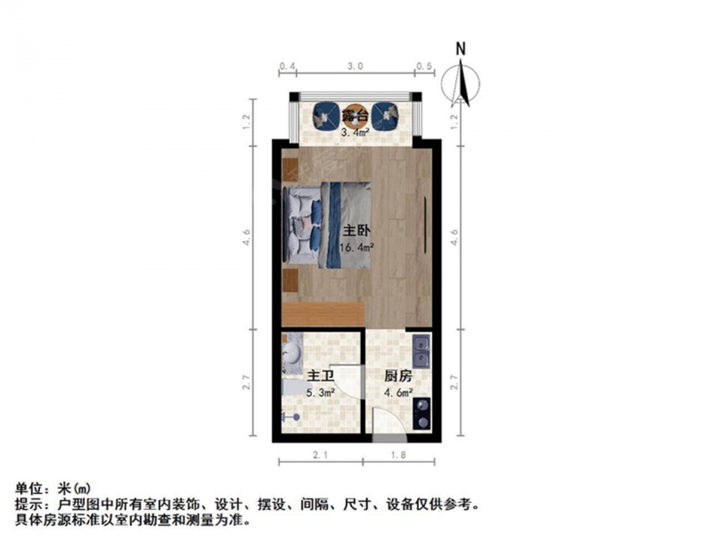 南京我爱我家新街口 · 朗诗熙园 · 1室 · 0厅第6张图