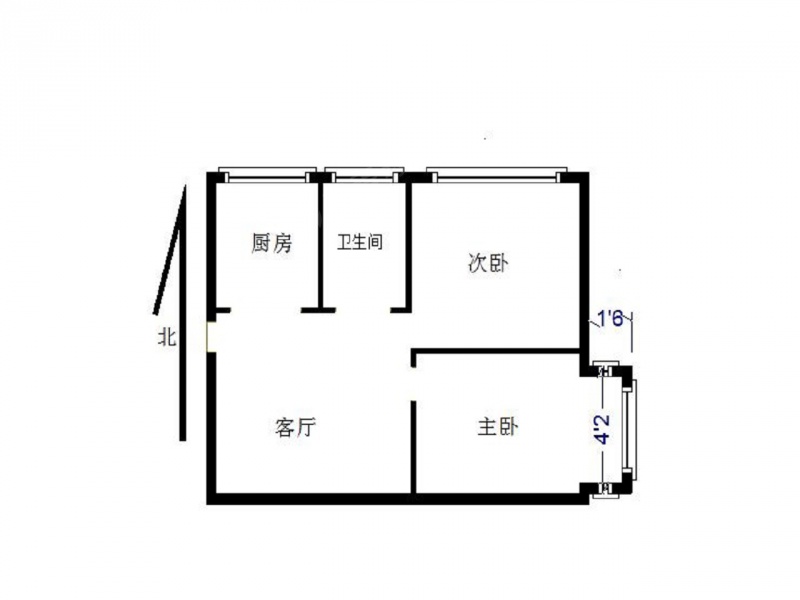 鼓楼区凤凰西街海棠里2室1厅