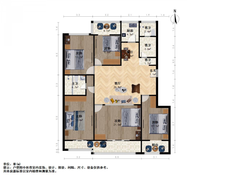 新上 月牙湖郑外旁 富丽山庄有电梯 全明五室 满五年诚售二手房
