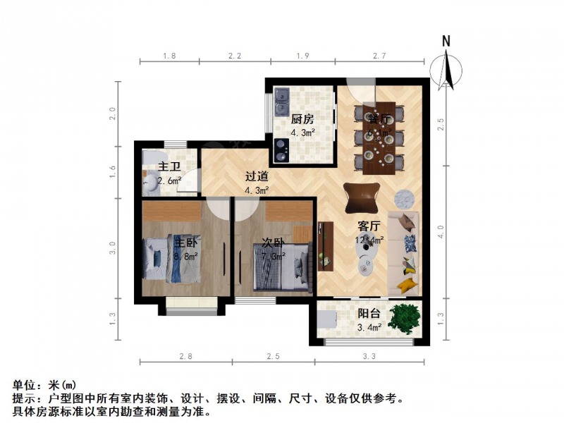 天润城 · 威尼斯水城十八街区 · 2室 · 2厅二手房
