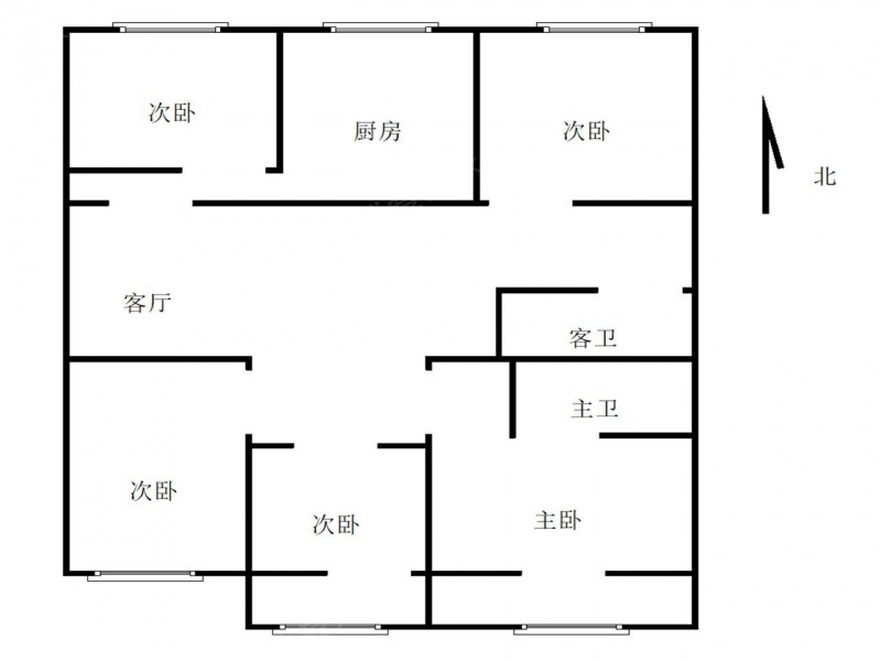 南京我爱我家鼓楼区 新金贸花园 五室零厅 3楼 房型正 采光好第10张图