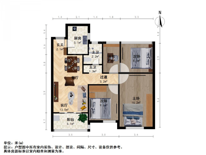 南京我爱我家九龙湖 · 新城玖珑湖二期 · 3室 · 2厅第13张图