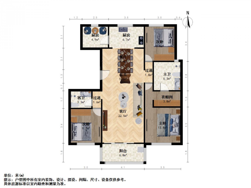 仙鹤门 · 新城璞樾钟山 · 3室 · 2厅二手房