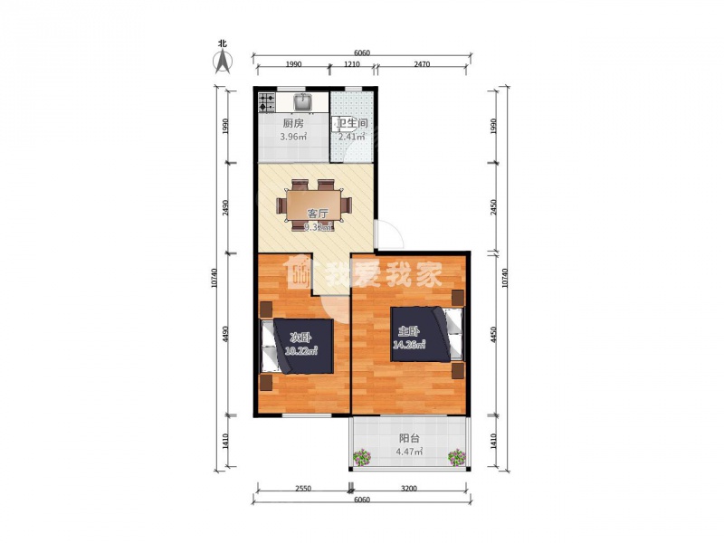 南京我爱我家和燕路小市安怀新村精装修二室一厅第9张图