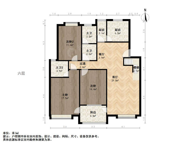 南京我爱我家必看好房 金虹花园七室三厅经典大跃层第22张图