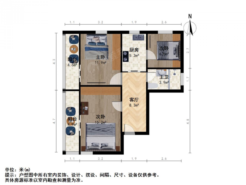 南京我爱我家宁海路 · 西桥6号-底 · 3室 · 1厅第13张图