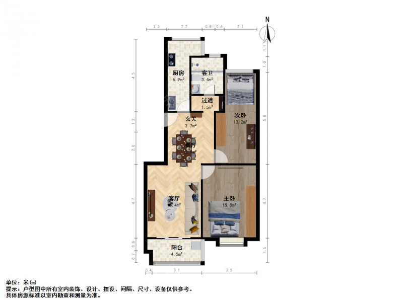 南京我爱我家百家湖 · 天琪雅居 · 2室 · 2厅第12张图