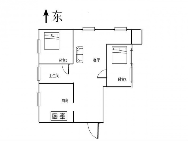 整租 · 李七庄街 · 秀川公寓 · 3室1厅