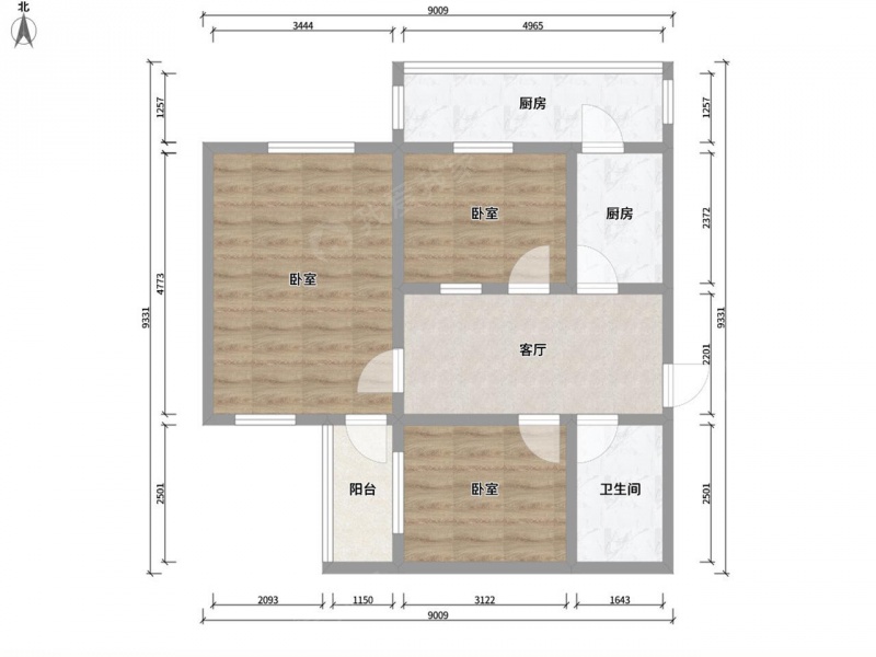 太原我爱我家南海街 · 南海公园农牧局宿舍 · 3室 · 1厅第11张图