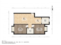 太原我爱我家东客站 · 经园路艺彩蓝湾小区 · 2室 · 1厅，红本满二