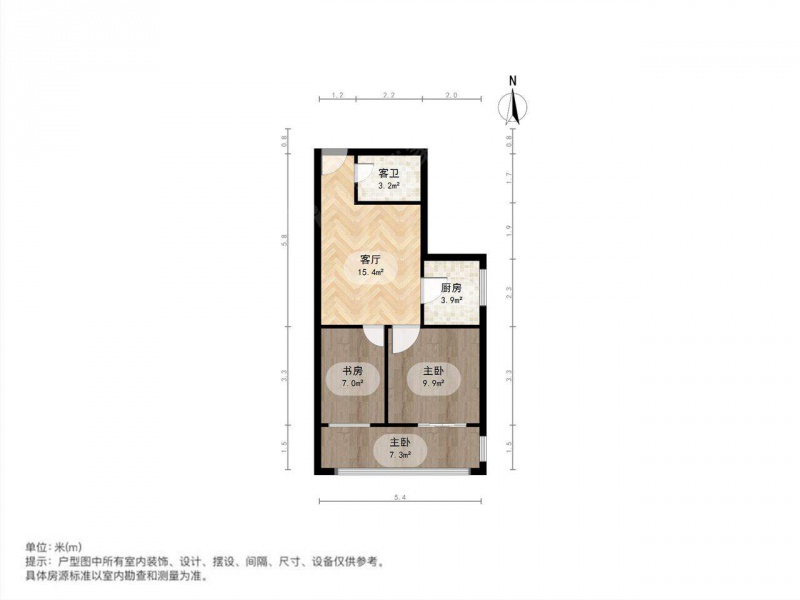 太原我爱我家二营盘街白鸽服装厂宿舍  南北户型， 价格便宜 户型方正第11张图