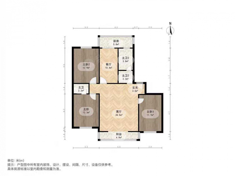 太原我爱我家双塔北路双北铁路宿舍 三居室 大红本 能贷款第15张图