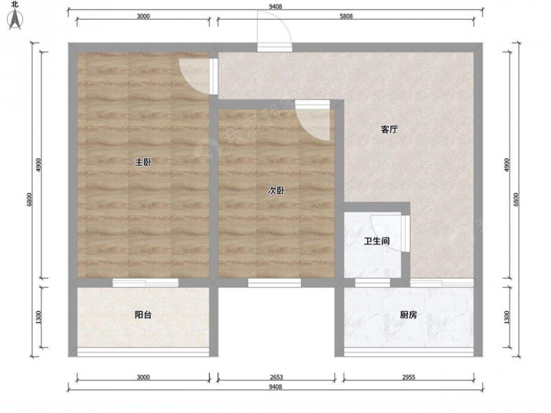 太原我爱我家对后小河 政协宿舍 朝南两室一厅 中间楼层 离校近第9张图