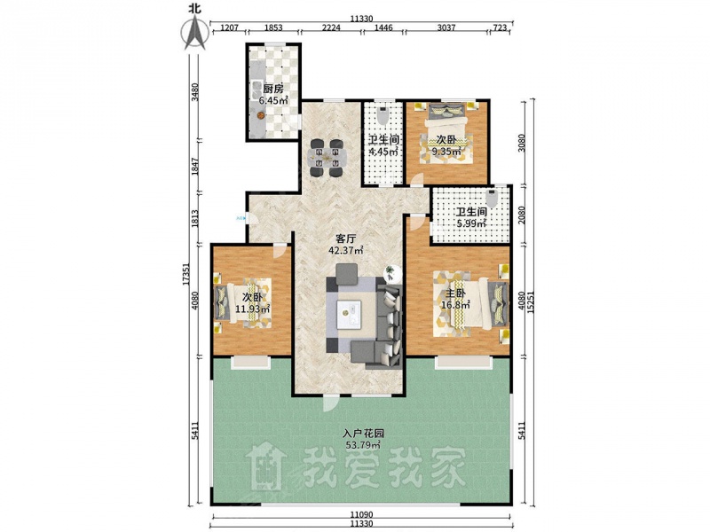 天津我爱我家新上房源 玫瑰苑三室二厅洋房 一楼带院 看房方便第15张图