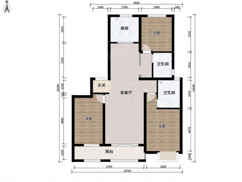 太原我爱我家太原南站 · 晋阳街保利茉莉公馆 · 3室 · 2厅第9张图