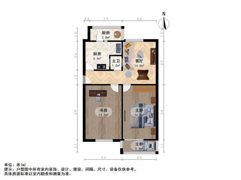 迎泽南内环菜园街商业厅宿舍2室1厅二手房