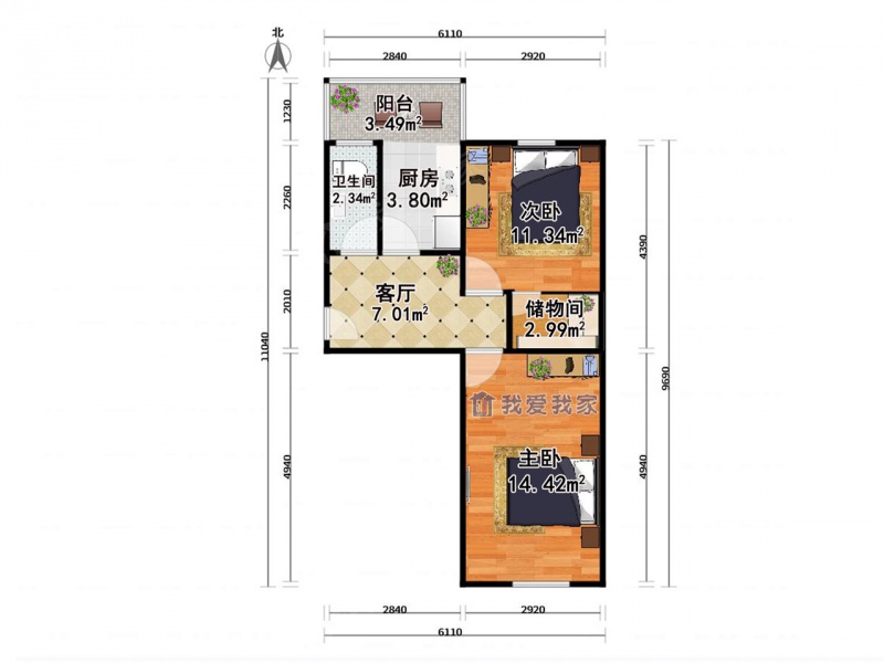 来福北里二室一厅.好房出售，近水上公园，临天塔，出行双地铁，二手房