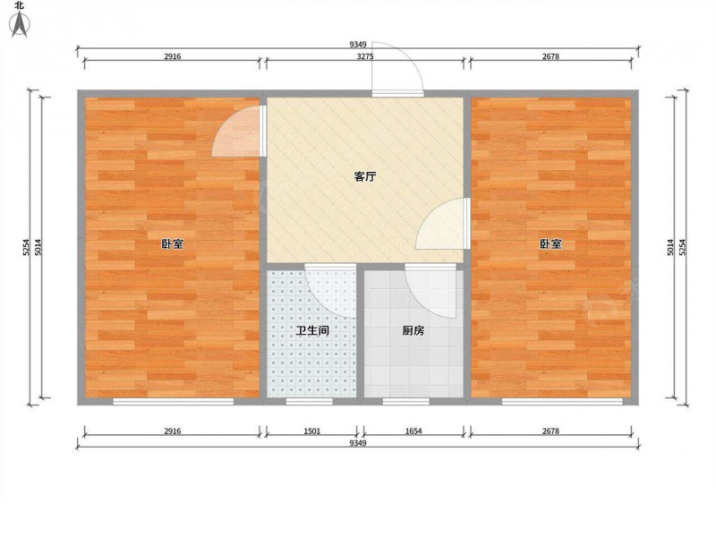 太原我爱我家和平北路，漪汾街，南北通透两居室第7张图