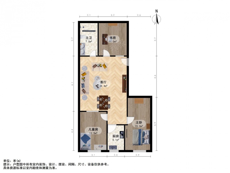 太原我爱我家整租·旱西关·鱼池街观湖印象·3室第10张图