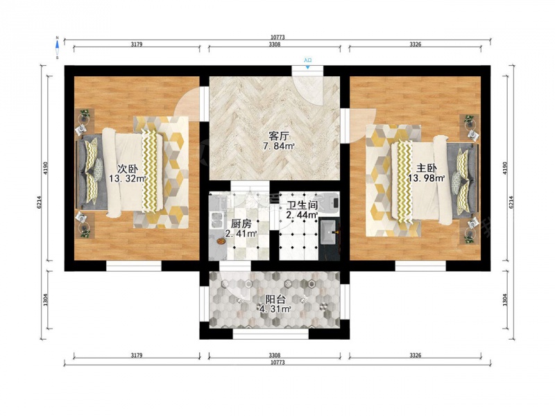 天津我爱我家新村街 · 惠安里 精装 2室 全阳小区中间采光好第10张图