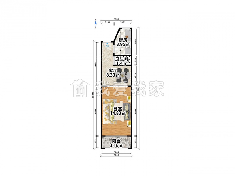 江都路街 · 银山里 · 1室 · 1厅