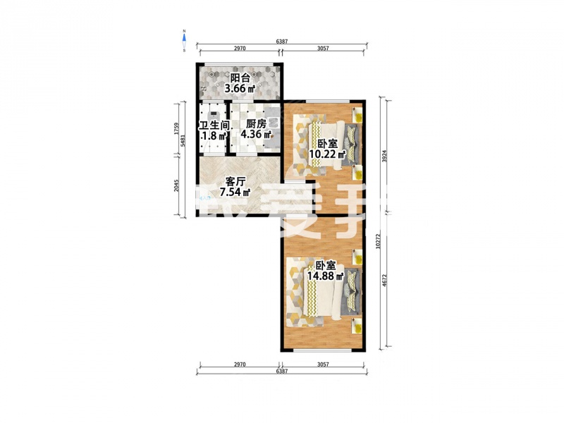 建昌道街·中山北里·2室·1厅二手房