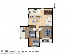 太原我爱我家服装城 · 郝家沟街世纪朝阳花园 · 3室 · 2厅