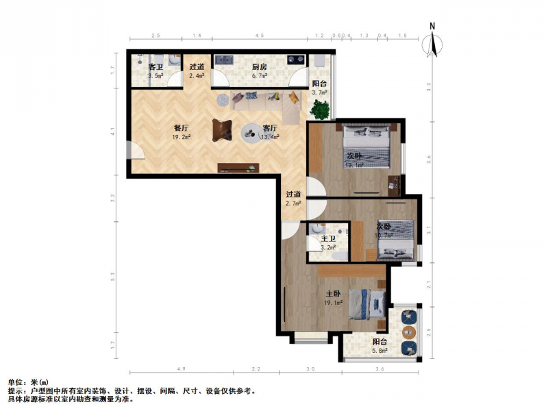 太原我爱我家直对后小河 省实验 高层电梯房 精装修 大红本 中间楼层第14张图