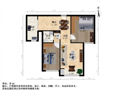 太原我爱我家坞城 · 龙城北街西吴御龙庭 · 2室 · 2厅