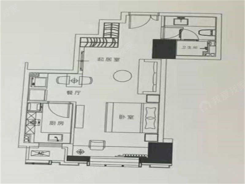 天津我爱我家挂甲寺街 · 海景文苑 · 1室 · 1厅第1张图