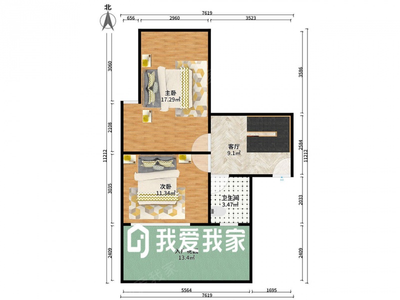 天津我爱我家工农村洋房 紫荆花园 赠送面积 采光好 诚心出售第15张图