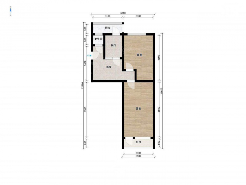 太原我爱我家体育馆 · 南内环街省四建宿舍 菜园街 中间层 二居室第9张图