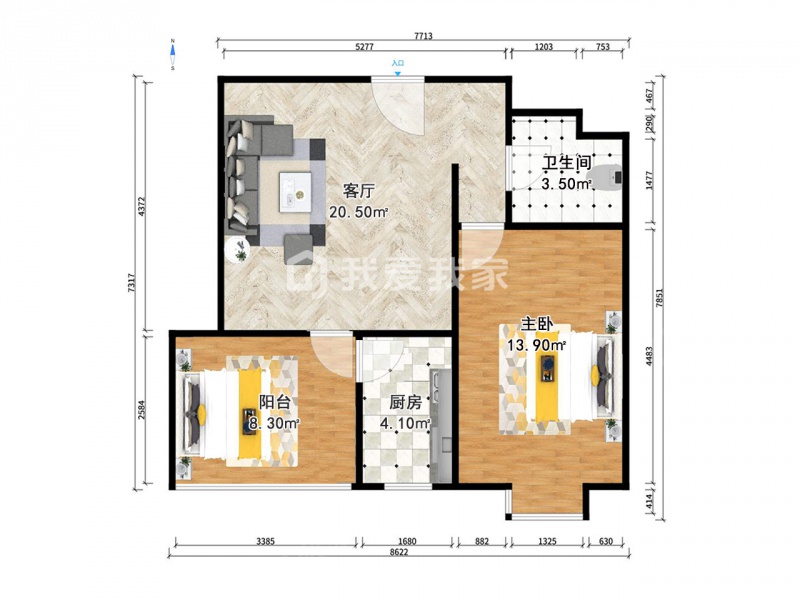 整租·江都路街·靖江鑫园·2室·1厅租房